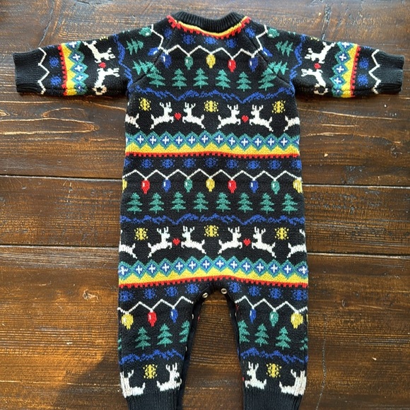 Hanna Andersson baby holiday romper size 12-18 mo - Picture 3 of 7